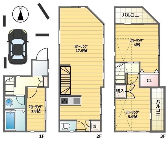 グランド境南町3丁目戸建 間取り