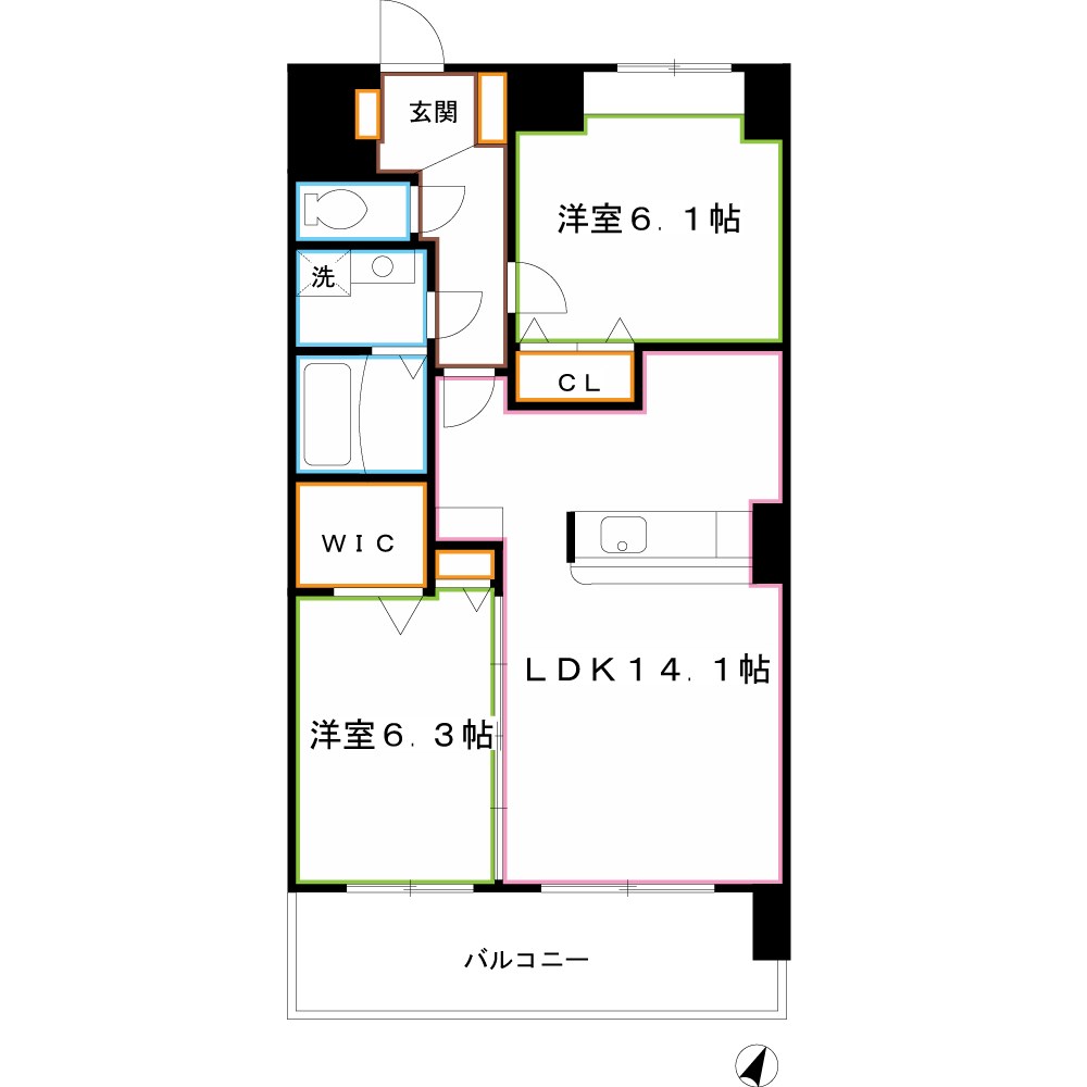 モヤコリバ　　  間取り