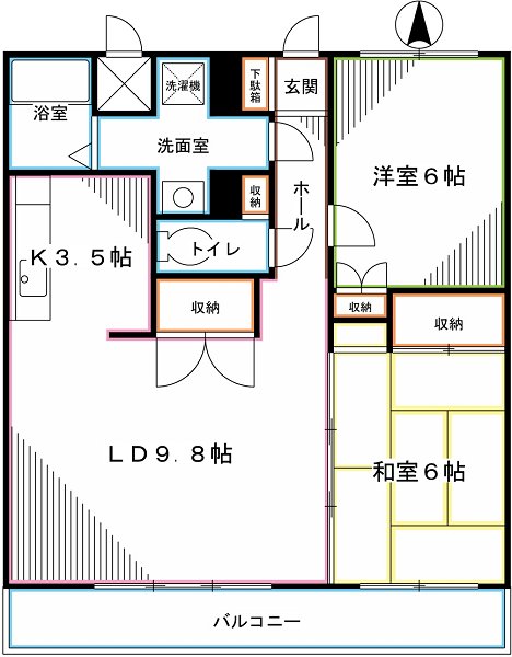 グランドール一橋学園Ⅱ 間取り