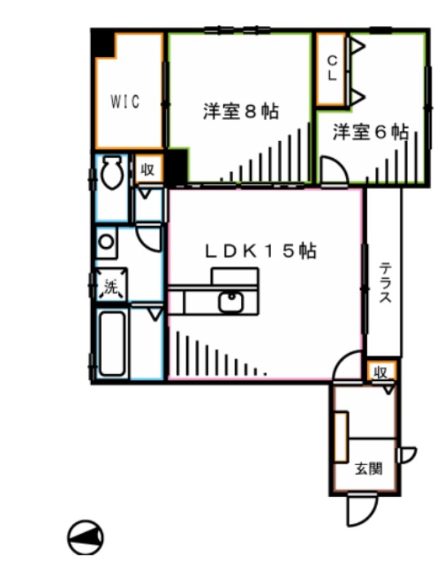 下連雀二丁目賃貸住宅 間取り