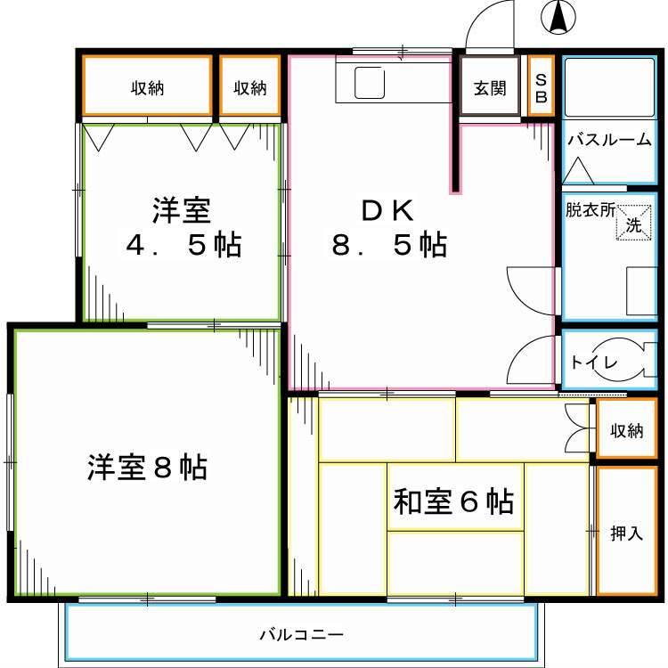 ヒルロック武蔵台 間取り