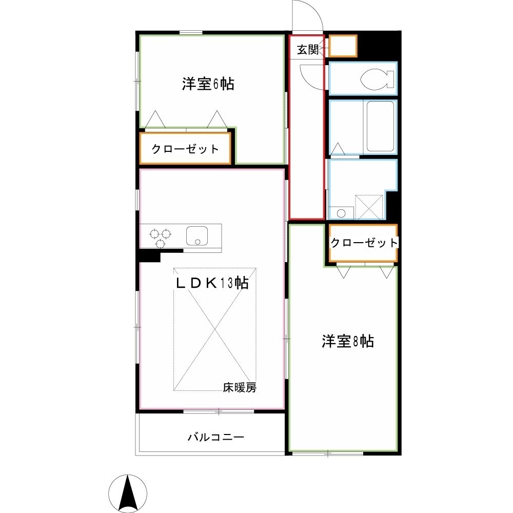 リブリ・クレールⅡ 間取り