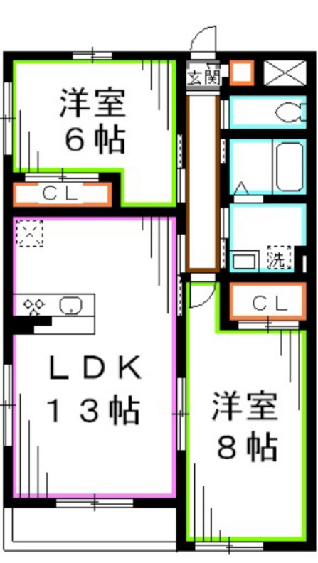 リブリ・クレールⅡ 間取り