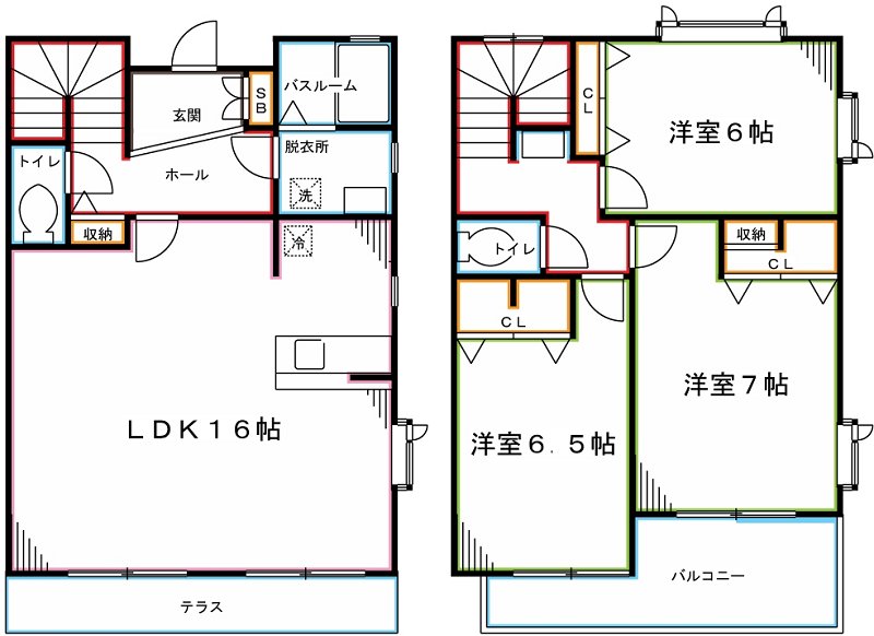 ルミエール泉Ｂ棟 間取り