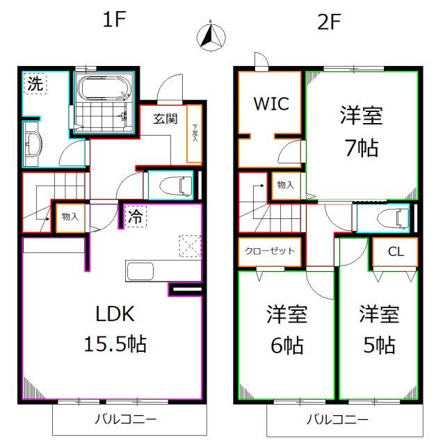 メゾンワリマ15 間取り