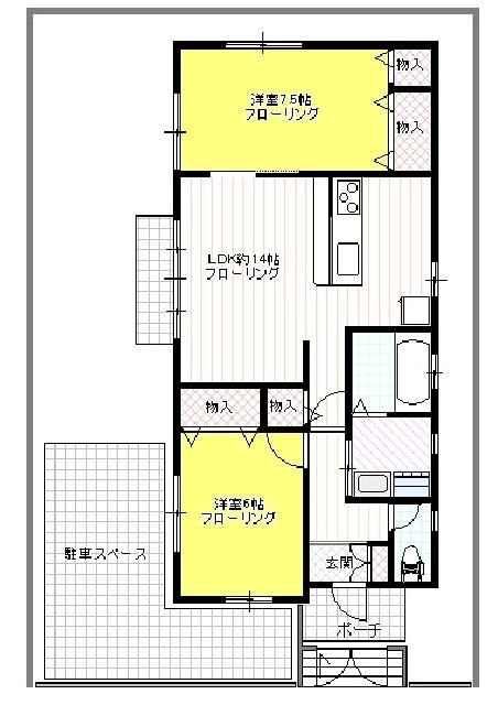 小美濃貸家2号棟  間取り