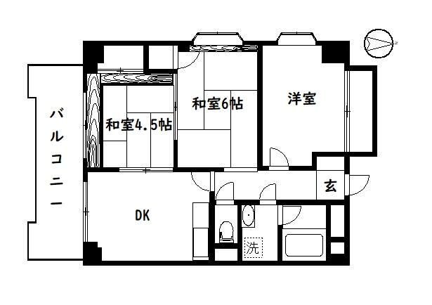 関東上石神井マンション  間取り