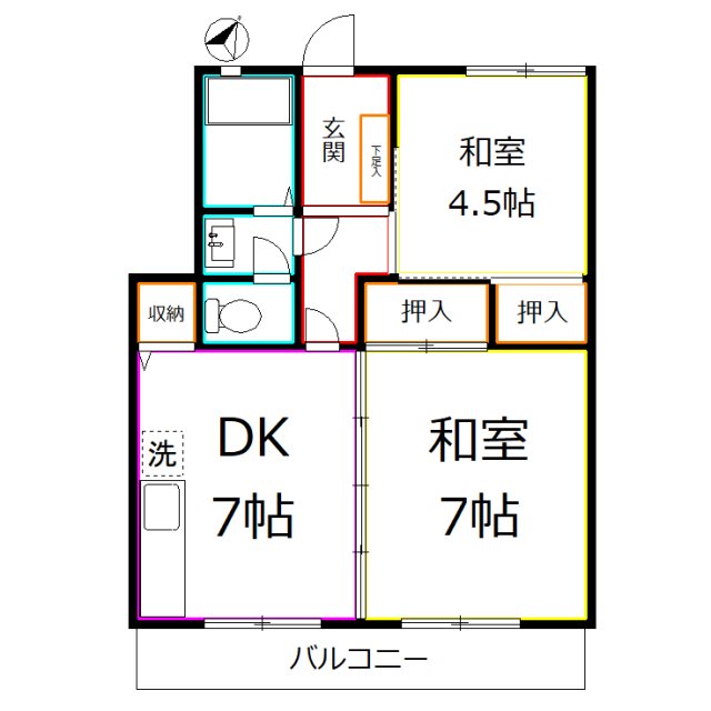 石田ハイツ 間取り