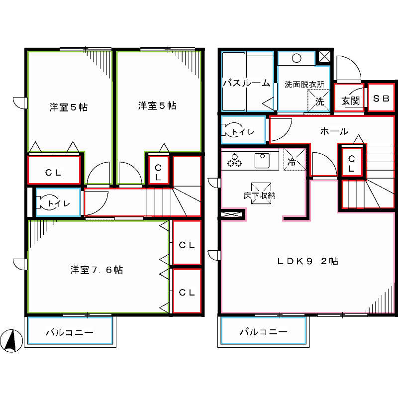 アムール　A棟 間取り