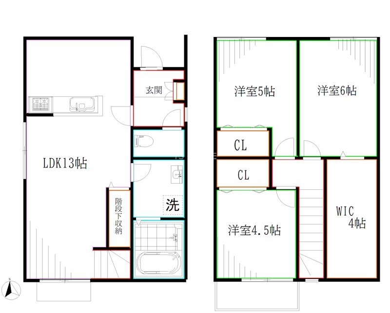 三鷹市井の頭３丁目貸家 間取り