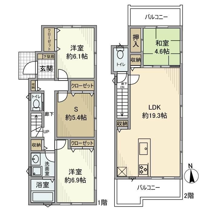 関町北戸建 間取り