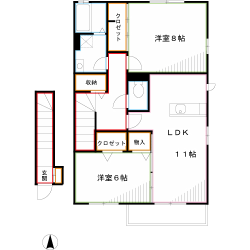 シャルメゾンA棟 間取り