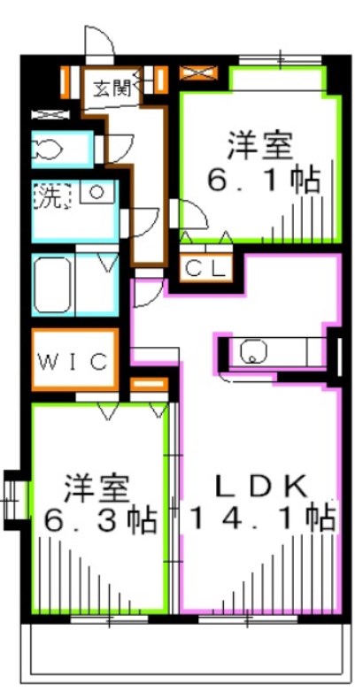 モヤコリバ　　  間取り