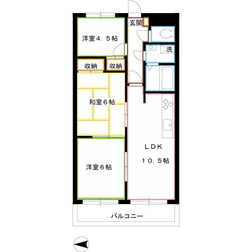 コスモ三鷹台　 間取り