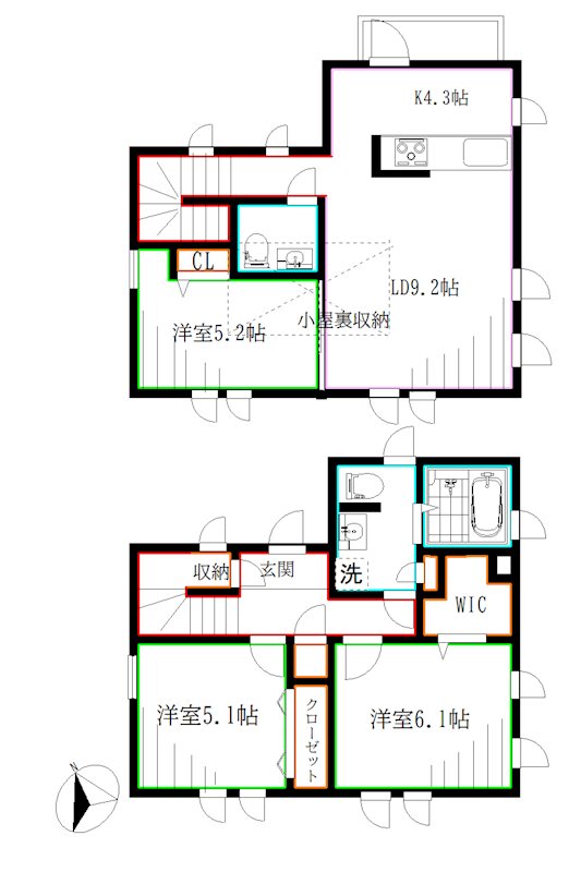 深大寺東町一戸建C棟   間取り