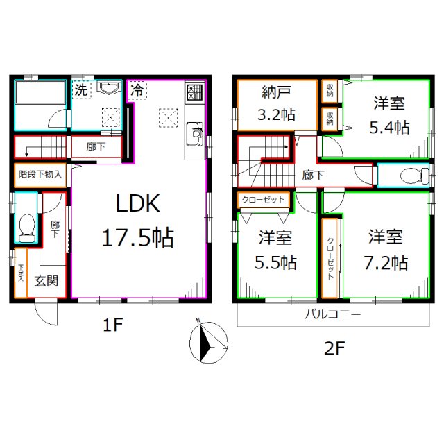 国立市谷保戸建 間取り