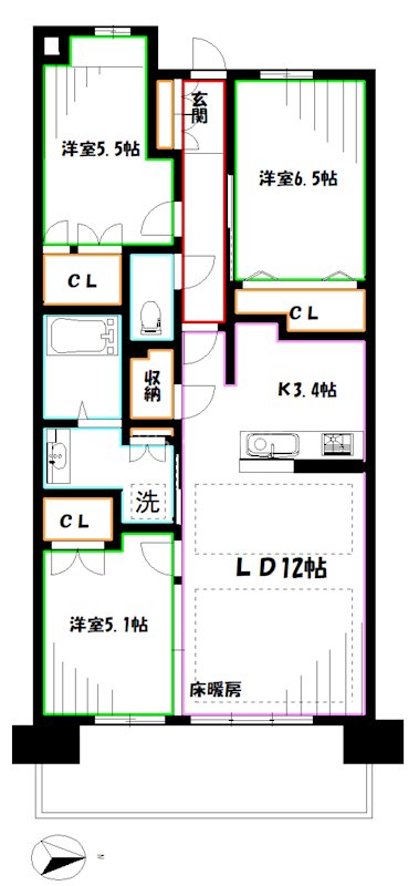 プラウドシティ吉祥寺 間取り