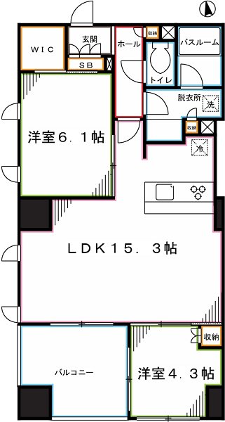アトラス国分寺ステーションテラス  間取り図