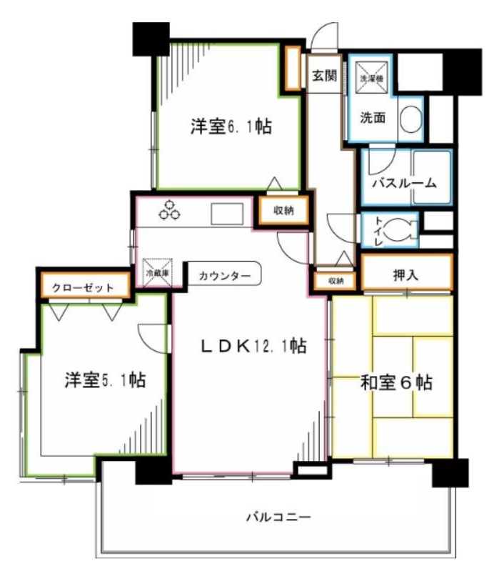 ライオンズマンション荻窪第8 間取り