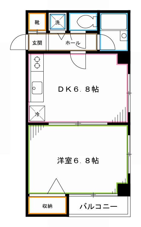レジデンスフジノ  間取り