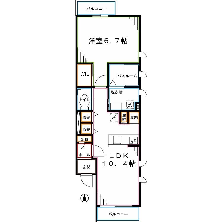 シティハイツ国立 間取り