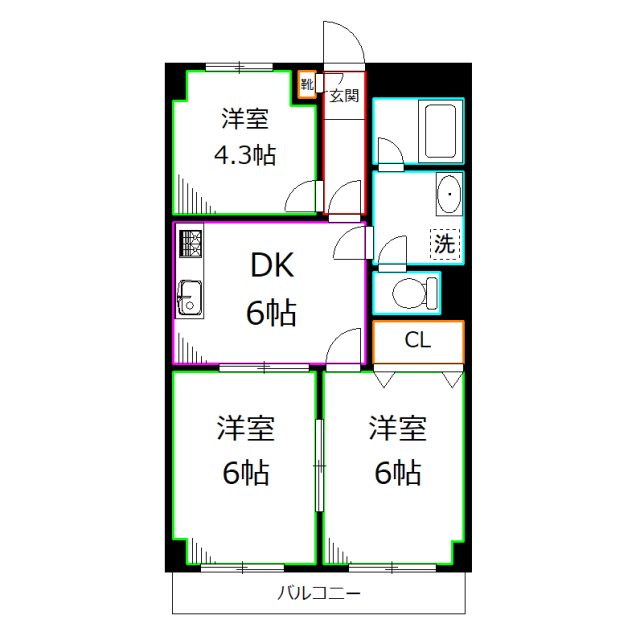 ローヤル国立マンション 間取り