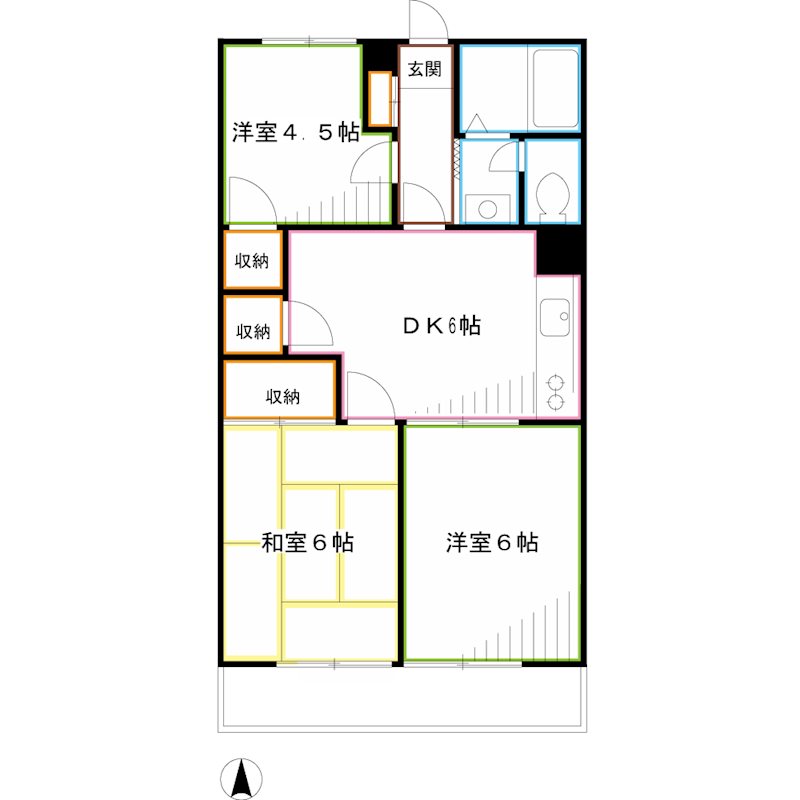 ＮＫハイツ 間取り