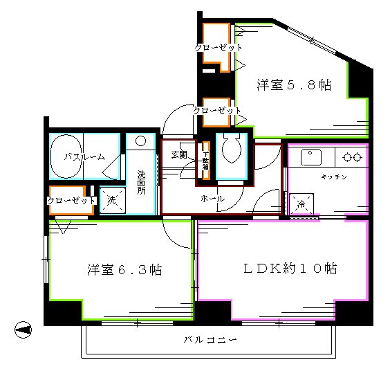 ドルチェ中野壱番館  間取り