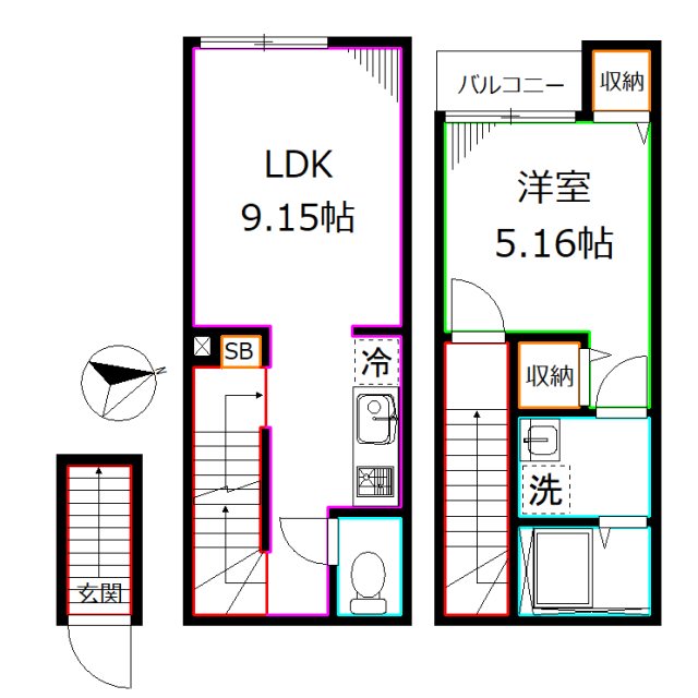 カインドネス国分寺本多 間取り