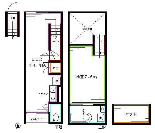グランディール哲学堂 間取り