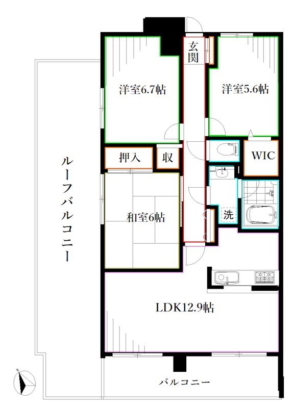 武蔵野グランフラッツ 間取り