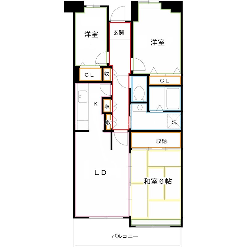 コーポレート小金井梶野通り　2号棟  間取り