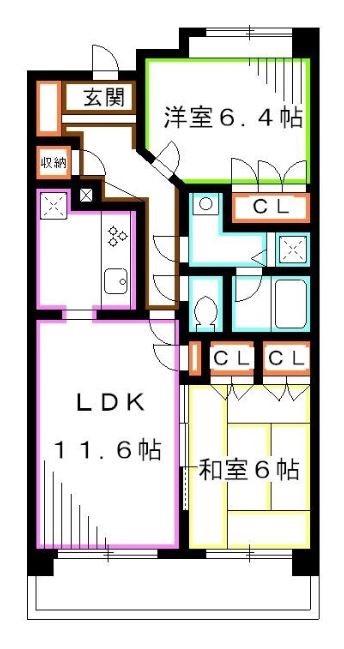 シェーヌ武蔵野 間取り