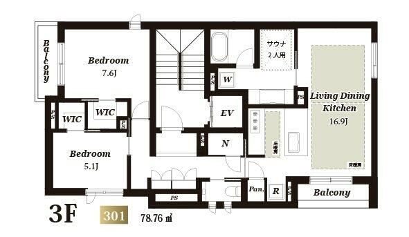 グランフォルトゥーナ吉祥寺 間取り