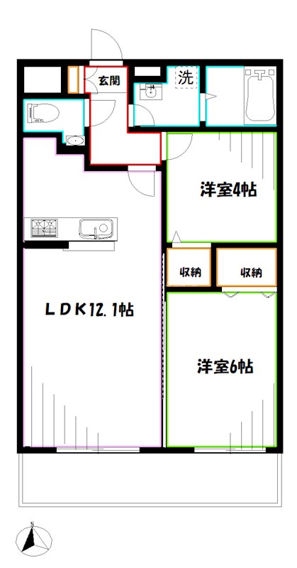オーバスホームズ武蔵小金井  間取り