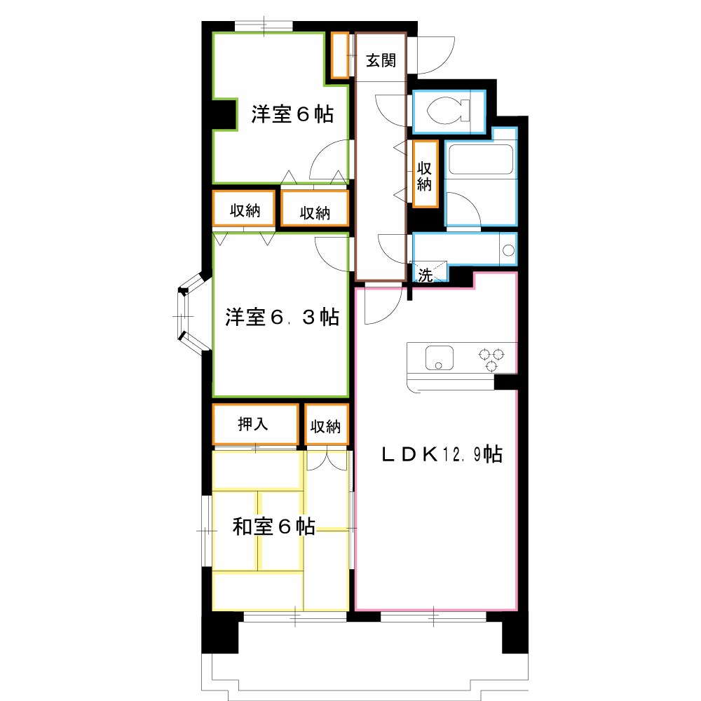 ライフステージ武蔵野 間取り