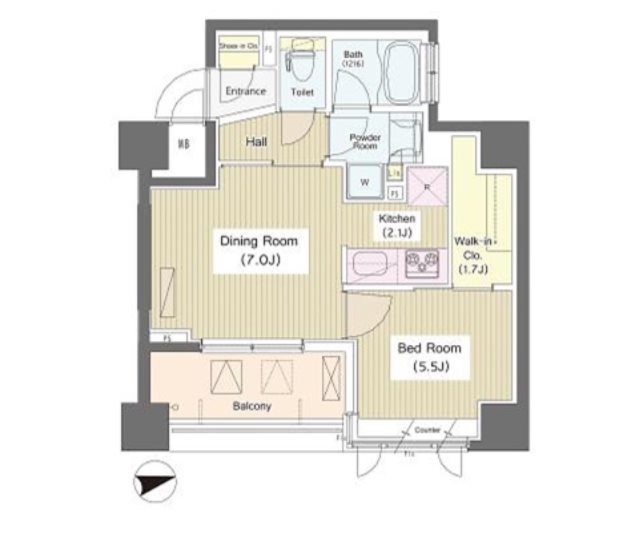 ｉ−Ｓｕｉｔｅ　ＨｉｇａｓｈｉＮａｋａｎｏ  間取り