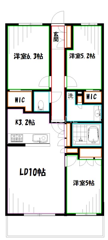 KDXレジデンス武蔵境Ⅱ 間取り