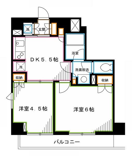 ルーブル都立家政伍番館   間取り