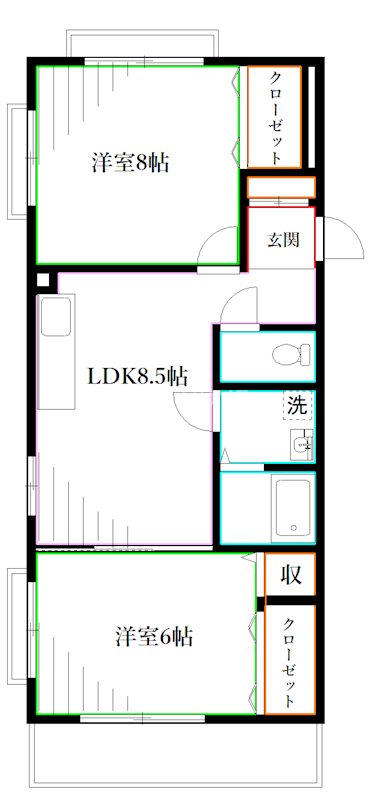 ユーキサンハイツ  間取り