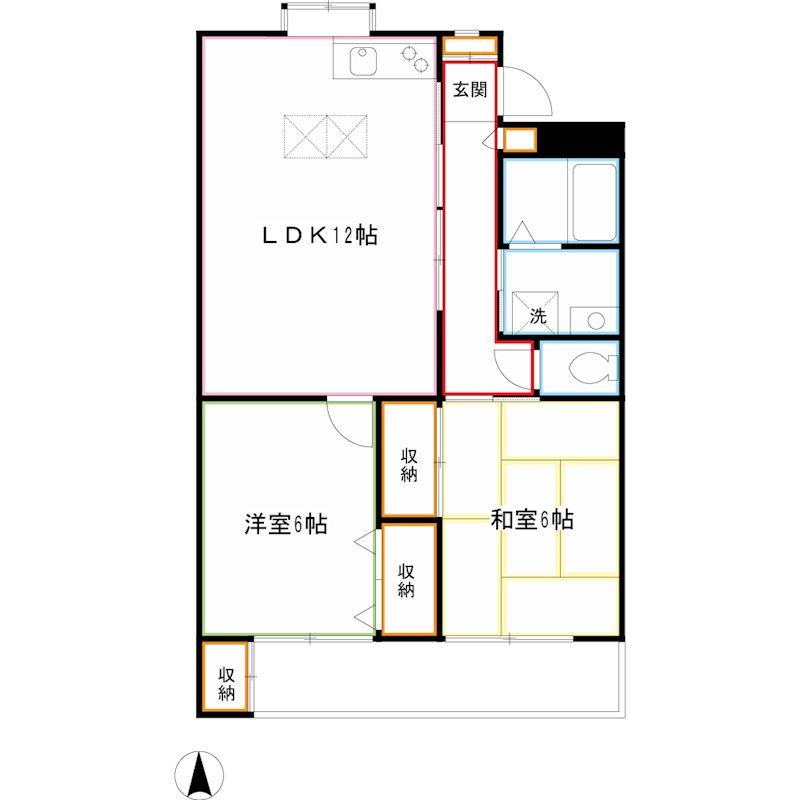 アパートメント・ひろ 間取り