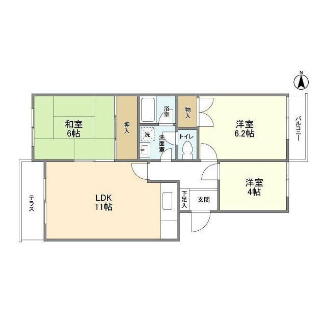 武蔵関マンション６号棟 間取り