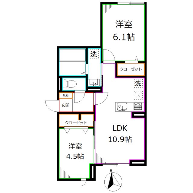 アセットコート貫井北町 B棟   間取り