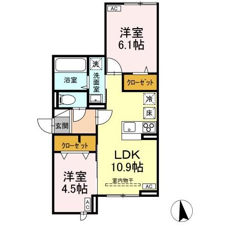アセットコート貫井北町　B棟   間取り