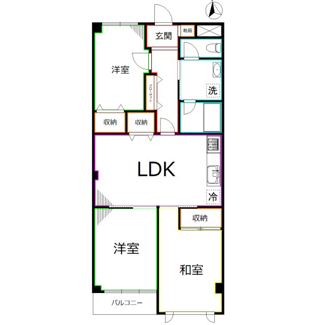 ヘリオス天神町レジデンス 間取り