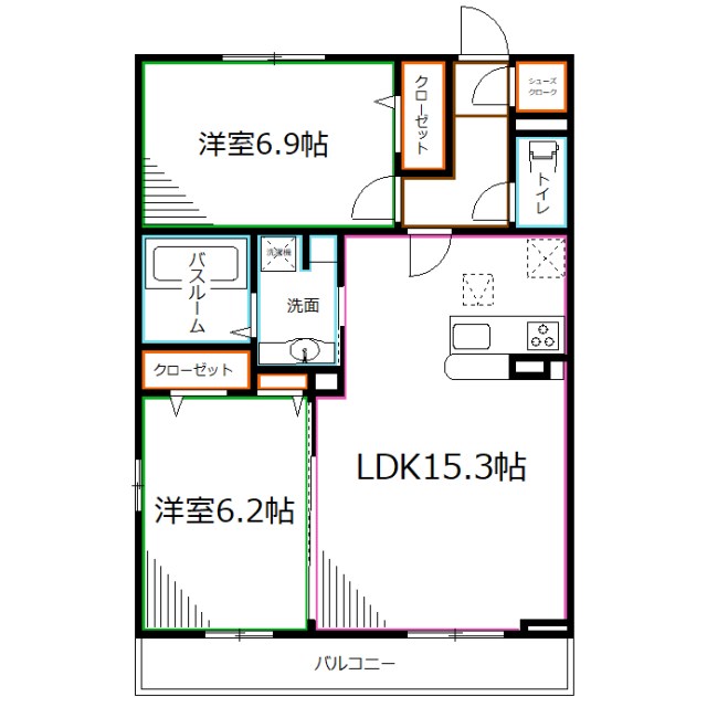 セント国立 間取り
