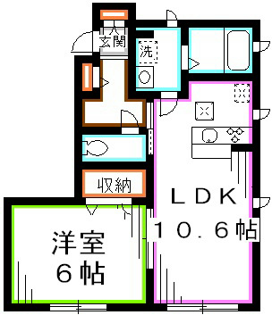 シャトレー武蔵野伍番館 間取り