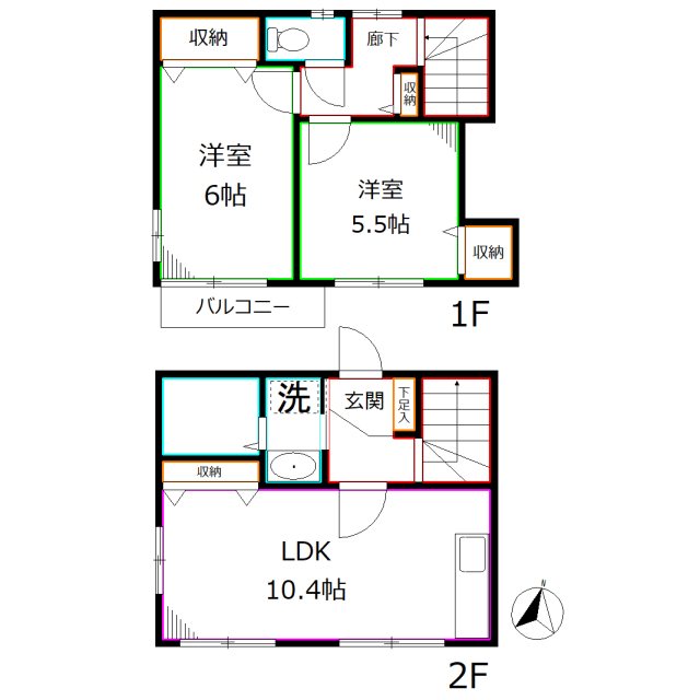 ハイツクレセントⅡ 間取り