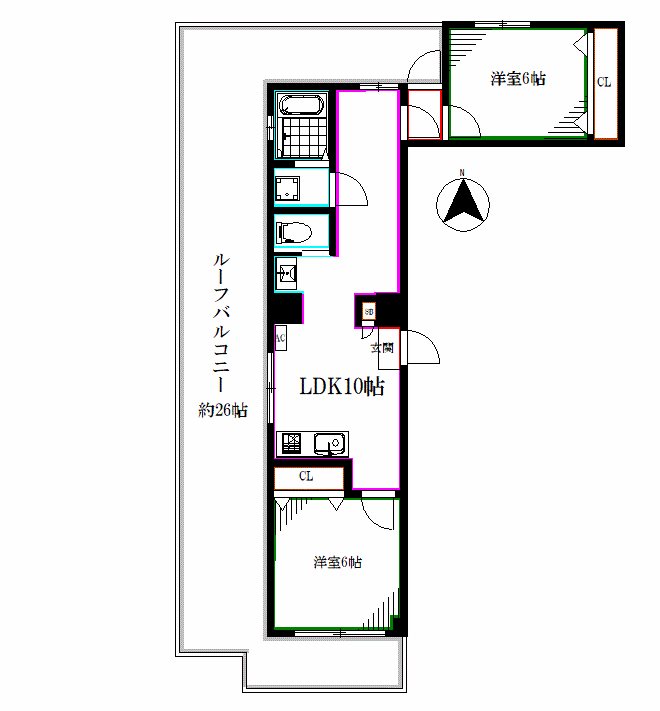 カールトンコート 間取り図