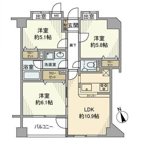 センチュリー吉祥寺本町Ⅱ 間取り
